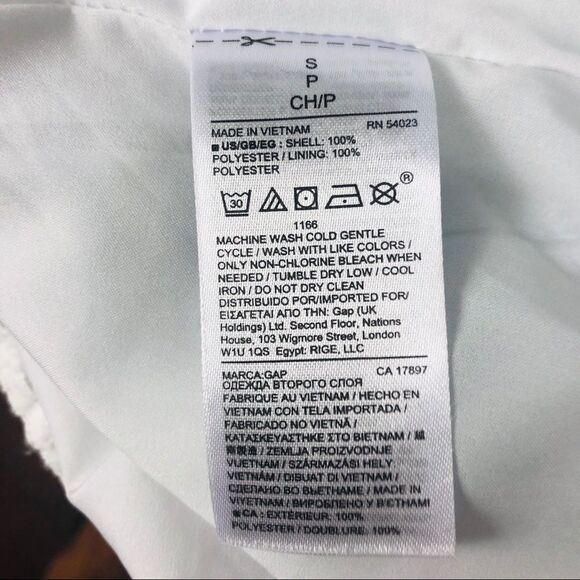 GAP Womens Small Sleeveless Blue Floral Shirtdress - Picture 7 of 8